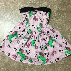 Zombie unicorn pinup dress